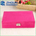 Colorful Packaging Box For Jewelry Set, Suede Display Case Of Store Displays