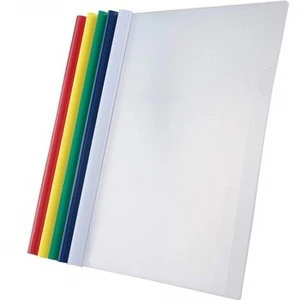 Colorful Sliding Bar File Folder Clear PP Document Folder A4 Size Report Cover
