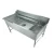 Commercial household 201/304 stainless steel single bowl sink cabinet with drain accessories