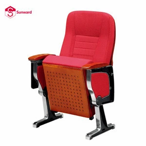 conference hall seating multi-angle adjustable floor mounted auditorium school chair with writing table