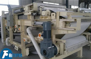 Continuous operation belt filter press dewatering for urban wastewater treatment