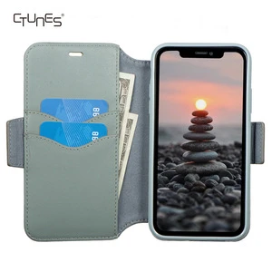CTUNES Premium Leather Wallet Phone Case Flip Cover Case with Card Holder for iPhone XR