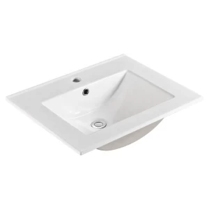 CUPC One Piece Chinese Modern Commercial Ceramic White Bath Sink Price Bathroom Sink and Countertop
