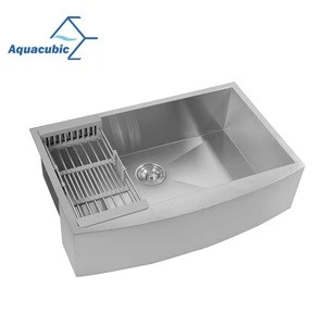 CUPC Stainless steel handmade brushed farm house kitchen sink(ACS3320A1)