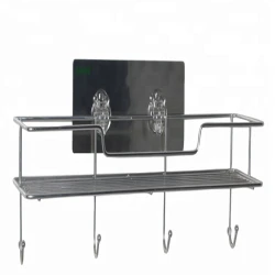 Custom pasteable hang stainless steel rack kitchen spices storage rack organizer
