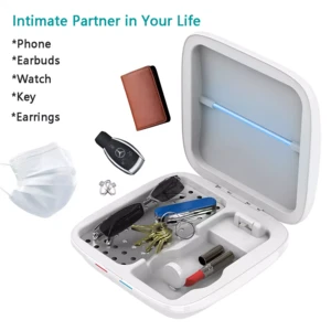 Custom portable sterilizer box, UVC sterilizer with wireless charging for phone