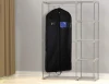 Custom print pvc clear window non woven men&#x27;s foldable garment bag with webbing handles for travelling