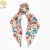 Import Custom Ribbon Printed Geometric rhombus round Scarf Hair Scrunchies Accessories Women Lovely Hair Tie ring Bow Ponytail Holder from China