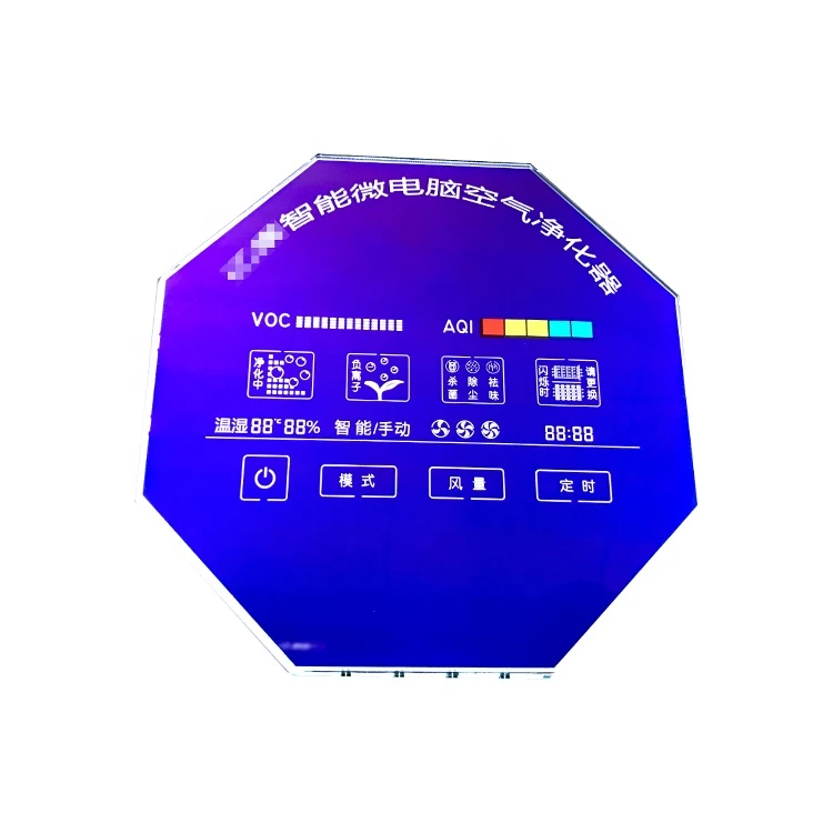 Custom Size Round Shape COB Screen STN HTN 7 Segment LCD Blue Color Display Module With White Backlight