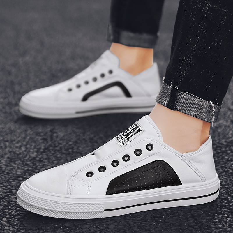Custom Wholesale Mens Skateboard Shoes New Fashion Mens Sneakers Canvas slip-on  Flat Casual Shoes Men