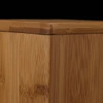customize logo high end bamboo storage jar with lid for bath salt