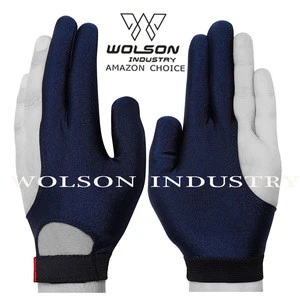 Customized Breathable Low Price 3 Finger Billiard Gloves Snooker Gloves Pool Gloves