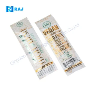 Customized cellophane tobacco cigar holographic mylar bag smell proof humidity food grade cigar ziplock packaging bag