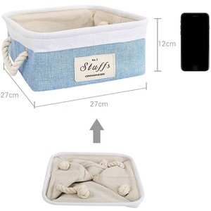 customized light blue color portable storage containers small laundry storage basket with liner