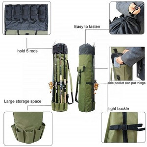 Customized outdoor shoulder fishing gear tackle bag large multipurpose waterproof fishing rod bags
