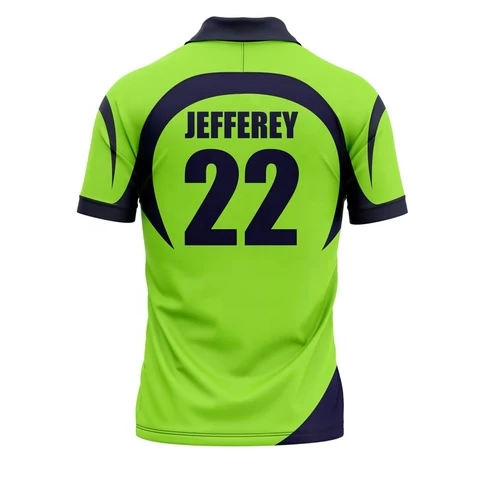 Customized Unisex Fully Sublimated Cricket Team Jersey Design with Pants and Polo Shirt