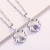 Import DDC09  Engagement jewelry  925 Silver hollow out flower twisted Hoop Pendant wave shape amethyst Necklace pendant from China