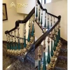 Decorative stair post titanium gold crystal acrylic pillar stainless steel crystal glass stair pillar