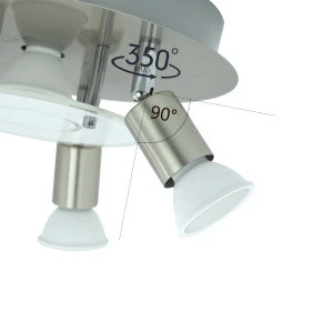 Depuley rotatable led track spotlight gu10 downlight 4-light warm white lighting modern spot light for living room