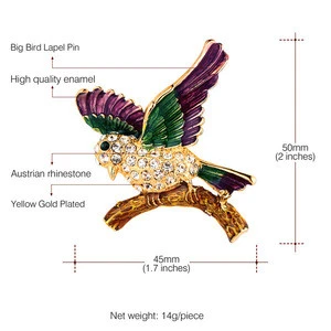 Designer Wedded Broach Scarf Clips Jewelry Anqitues Beautiful crystal colorful bird brooch pins