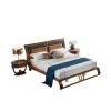 Designs low price hard wood double bed bedroom set,king size solid wood bed furniture