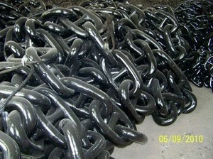 dia 20-60mm black bituminous painted marine Boat Mooring anchor chain with CCS ABS LR cert