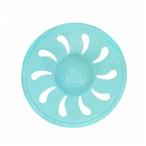 Direct Factory Durable 100% Soft Natural Non-toxic Tough Rubber Playing Training Disc With Squeaker Indestrutuble Flying Disc