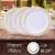 Import DISPOSABLE DINNER PLATES /20 Piece /Heavy Duty Plastic Dishes /Elegant Fine China Look /Mist White/Gold 10.25&quot; from USA