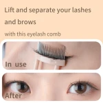 Double Head Eyelash Comb Brush Set Metal Teeth Separator Black Pink Mascara Eyelash Comb Brush  Lash Separator Definer Tool