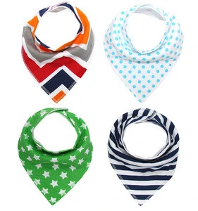Double Layers 100% Cotton Baby Wipes Triangle Baby Bibs Cotton Baby Drool Bibs