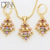 Dtina fashion brand women zircon jewelry set