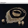 Dubai High Fashion Gold 24K Jewelry Set Wedding Necklace and Bracelets Beads African Beaded Zircon Set Jewelry for Women