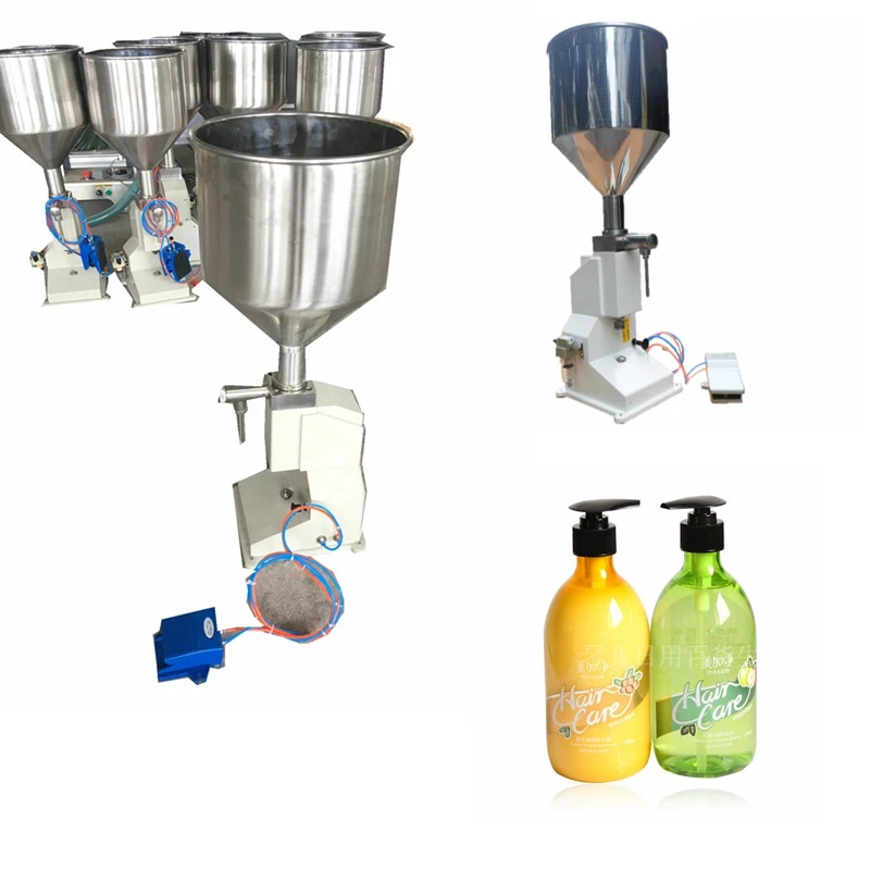 Easy to operate manual cosmetic pneumatic bottle filling machine with cheaper price