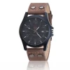 Ebay Best Seller Soki New Styles Military Men Leather Business Casual Watches Quartz Wristwatch