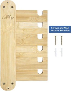 Eco Friendly Bamboo Coat rack with 6 Folding arms For Home