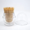 Eco-friendly disposable Bamboo dental toothpick with plastic box