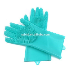 Eco-Friendly Household Cleaning Scrubber Silicone Dish Washing Gloves