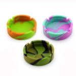 Eco friendly portable custom round silicone ashtray