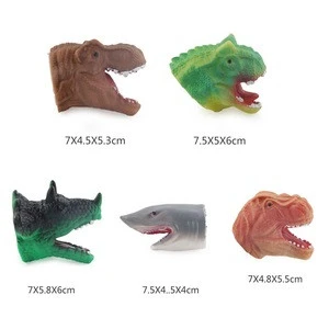 Educational Toy for Kids Novelty Soft Rubber Dinosaur Finger Puppets