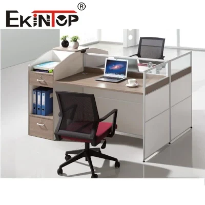 Ekintop Furniture 2 Person Small Desk Partition Workstation Desk