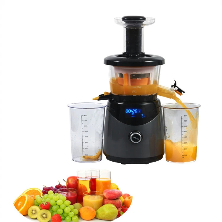 Electric low noise cold press juicer BPA free juicer extractor machine with LED