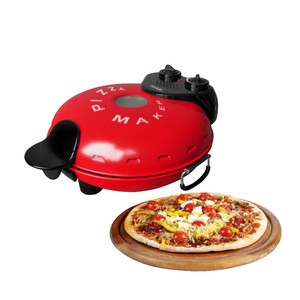 Electric pizza maker Capricciosa maker 12&quot; Twelve Inch Pizza Oven Pan with Removable Baking Stone Thermostat