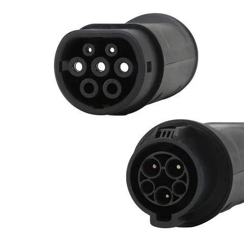 Electric Vehicle Charger Type 1 Male Adapter To Type 2 Female Ev Adapter Convertor Sae J1772 Type1 To Type2 Adapter