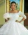 Import Elegant 3/4 Long Lace Pattern 3d Fabric Accept Paypal Affordable African Off The Shoulder Wedding Dress With Sleeve from China