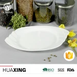 elegant design white deep tableware cheap porcelain plate for serving dishes