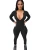 Import elegant jumpsuits women 2021 onepiece women body suits sexy deep v-neck slim bodycon solid long sleeve jumpsuits from China
