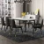 Import Elegant Luxury Style Modern Golden Frame Marble Slab Top Dining Table Furniture from China