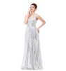 Elegant Stunning Long Sequins Wedding Evening Dress