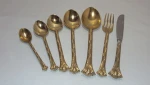 Embossed  cutlery flatware set spoon fork knife