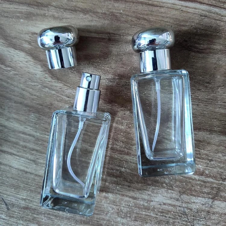 empty Jo Malone 30ml clear square empty refillable perfume bottles glass spray bottle with aluminum atomizer for fragrance